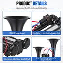 Dual Trumpet Air Horn, Enhanced 12V 150DB Ultra Loud Horn for Trucks