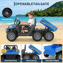 Electric Blue 2-Seater Dump Truck for Kids - 24V Ride On Vehicle