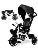 KRIDDO TC008 7-in-1 Push Tricycle with Parental Steering Handle for Ages 1.5 to 5 Years