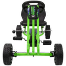 Green Rocket Pedal Go Kart with Ergonomic Adjustable Seat and Precision Steering