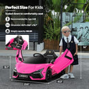 Kids' Hot Pink Lamborghini Car with Scissor Doors for Driving Fun