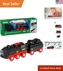 Interactive Steam-Powered Train with Lights for Imaginative Play