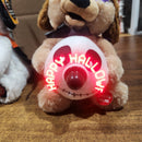 Set of 2 New Singing Animated Plush Puppy Dogs with Halloween Pumpkin Theme