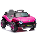12V Licensed Pink Volkswagen Beetle Electric Ride-On Car for Kids, Speeds of 1.5-2.5MPH