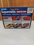 Blue-Box Toys Supervette Bump 'N Go Battery-Operated Sports Car with Headlights 1974