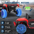 Crimson 2-Seater 24V Ride-On Vehicle for Older Kids - 4.97MPH - Red