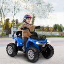 12V Electric Blue ATV Quad for Kids with MP3 and Dual Speed Options