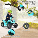 Electric 6V Blue Quad ATV Ride-On Toy with Forward and Reverse for Toddlers