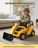 Fun Musical Excavator Ride-On Toy with Storage for Toddlers Aged 19-36 Months