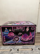 Flybar Pink Glow Bumper Car Ride-On Toy with Lights for Kids Ages 1.5-4