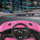 Honey Joy 12V Licensed Pink Jaguar F-Type SVR Kids Ride-On Car with MP3 and Lights