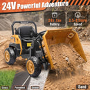 24V Electric Dump Truck Ride-On Toy for Kids with 4WD and Remote Control
