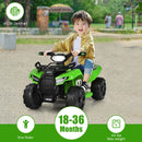 Honeyjoy 6V Electric Quad ATV Ride-On Car for Kids with LED Lights and MP3 - Green