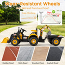 Multi-Function Ride-On Tractor, Excavator, Bulldozer with Trailer and Shovel Bucket for Kids