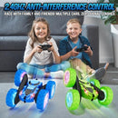 Glow-in-the-Dark Remote Control Car for Kids 6+ with Headlights and Wheel Lights - Blue