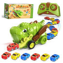 Dinosaur Remote Control Cars for Kids Ages 3-5, 12 Fun Features in One Toy