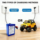 Veleylr 24V 12Ah Lithium Battery for Children's Electric Ride-On Vehicles, Blue