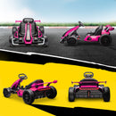 Adjustable Pink Electric Go Kart with 24V Power and 7.5 MPH Speed
