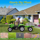 Battery-Powered 6-Wheel Electric Toy Tractor with Trailer for Children Ages 3 and Up