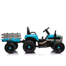 12V Battery-Powered Kids Ride-On Tractor with Trailer and Remote Control, 3-Speed Child Vehicle