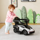 Lamborghini 3-in-1 Ride-On Push Car with Sound Features in White