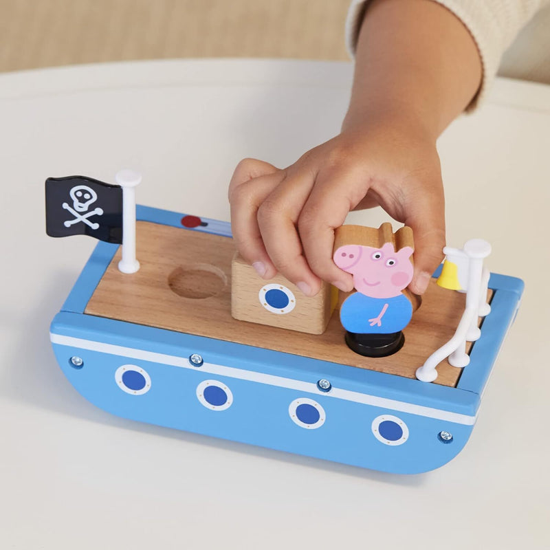 Wooden Cars and Boats Toy Set for Children Over 2 Years