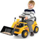 Kids Ride-On Bulldozer with Adjustable Bucket and Engine Sound Excavator Toy