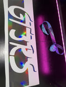 Black Holographic Porsche GT3RS Power Wheels Vinyl Decal Collection