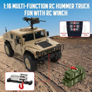 1:16 Scale RC Military Vehicle – 4x4 Off-Road Rock Crawler with Winch for Kids | Khaki