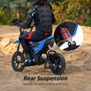 Outfunny 24V Electric Dirt Bike for Kids Aged 6-12 with 250W Power and Rear Suspension