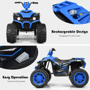 Blue 12V Children’s Electric ATV with Sounds and Lights - Safe 4-Wheel Fun