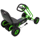 Green Rocket Pedal Go Kart with Ergonomic Adjustable Seat and Precision Steering