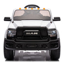 RAM 2500 White Electric Pickup Truck for Kids with Remote Control and 3 Speed Options