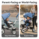 EOOWOY 7-in-1 Tricycle with 360° Swivel Seat for Toddlers Aged 18 Months to 5 Years
