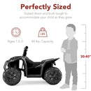 Black 6V Ride-On ATV Quad 4-Wheeler Toy Car for Toddlers Ages 1.5-3 Years, 1.8MPH