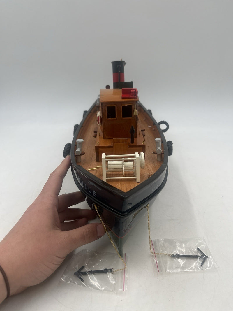 Handcrafted Wooden Boat with Green Trim Anna 2 Design