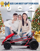 24V Go Kart for Ages 8 and Up – 8.1MPH High-Speed Drifting Race Car