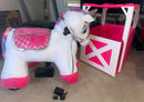 Large Ride-On UNICORN with Coordinating Barn - Perfect for Kids' Celebrations!