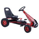 Red 4-Wheel Pedal Go Kart for Kids Outdoor Fun