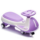 12V Purple Electric Wiggle Car for Kids with Bluetooth Music and 5MPH Speed