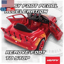 Huffy 6V Disney Pixar Lightning McQueen Kids Ride-On Toy for Ages 3-7 in Red