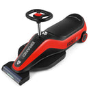 12V Dual-Function Kids Ride-On Car with Go Kart, Dust Vacuum, 2 Speeds, and Music (Red)