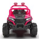 12V 2WD Kids UTV Ride-On Car with Parental Control, 3 Speeds, and LED Music