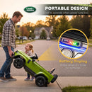 Licensed Green Land Rover 12V Ride-On Car with Suspension and Remote Control