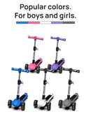 Elecorange Electric Scooter for Kids 4-9, Illuminated 3-Wheel Ride-On Toy