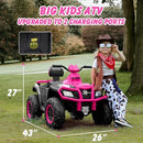 24V Pink 4WD Off-Road ATV for Two Big Kids