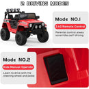 12V Electric Ride-On Truck for Kids with Remote Control, Suspension, and LED Lights