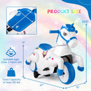 12V Ride-On Unicorn Toy for Kids with Training Wheels, Music, and One-Button Start