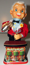 Exclusive Rosko Battery-Powered Bartender with Spinning Eyes - Pristine Condition in Box