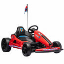 Qaba 24V Red Electric Drift Go Kart for Kids with Dual Motors